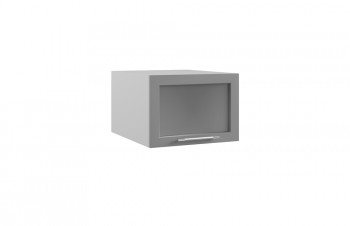 Гарда ГПГС 500 шкаф верхний горизонтальный глубокий со стеклом (Белый/корпус Серый) в Горняке - gornyak.mebel54.com | фото