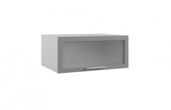 Гарда ГПГС 800 шкаф верхний горизонтальный глубокий со стеклом (Белый/корпус Серый) в Горняке - gornyak.mebel54.com | фото