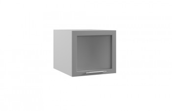 Гарда ГВПГС 500 шкаф верхний горизонтальный глубокий со стеклом высокий (Белый/корпус Серый) в Горняке - gornyak.mebel54.com | фото