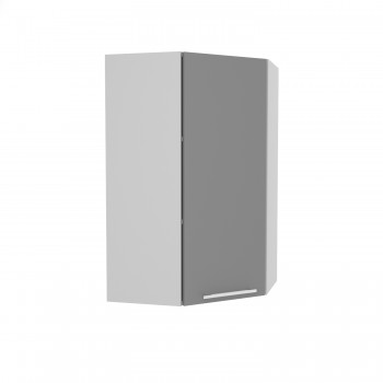 Капри ВПУ 550 шкаф верхний угловой высокий (Камень темный/корпус Серый) в Горняке - gornyak.mebel54.com | фото