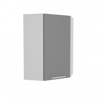 Капри ВПУ 600 шкаф верхний угловой высокий (Камень темный/корпус Серый) в Горняке - gornyak.mebel54.com | фото