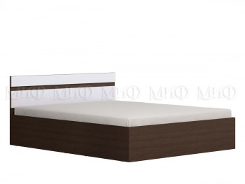 Ким кровать 1,6 (Венге/белый глянец) в Горняке - gornyak.mebel54.com | фото