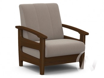 Кресло для отдыха Омега (орех лак/CATANIA COCOA) в Горняке - gornyak.mebel54.com | фото