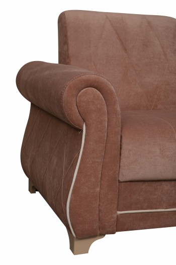 Кресло для отдыха "Порто" (велюр киви корица / микровельвет крем) в Горняке - gornyak.mebel54.com | фото