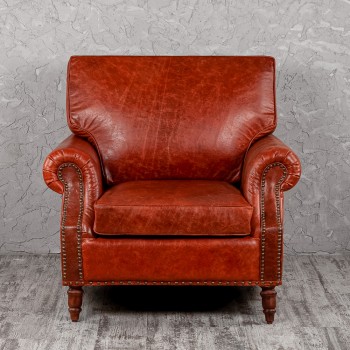 Кресло кожаное Лофт Аристократ (кожа буйвола) в Горняке - gornyak.mebel54.com | фото