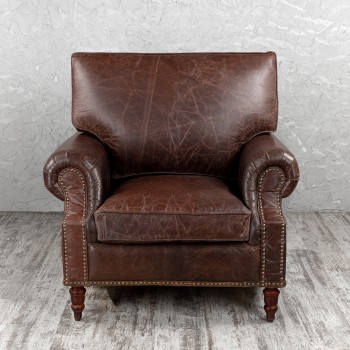 Кресло кожаное Лофт Аристократ (ширина 1100 мм) в Горняке - gornyak.mebel54.com | фото