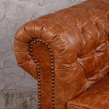 Кресло кожаное Лофт Честер (кожа буйвола) в Горняке - gornyak.mebel54.com | фото