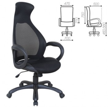 Кресло офисное BRABIX Genesis EX-517 (черное) в Горняке - gornyak.mebel54.com | фото