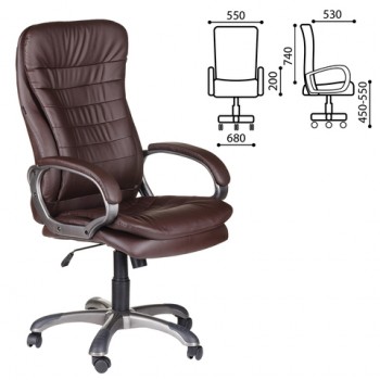 Кресло офисное BRABIX Omega EX-589 (коричневое) в Горняке - gornyak.mebel54.com | фото