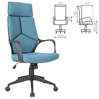 Кресло офисное BRABIX Prime EX-515 (голубая ткань) в Горняке - gornyak.mebel54.com | фото