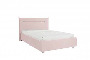 Кровать 1,2 Альба с основанием (Нежно-розовый велюр) в Горняке - gornyak.mebel54.com | фото