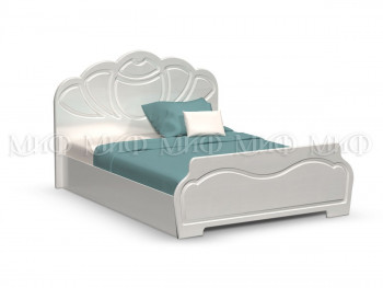 Кровать 1,4м Гармония (Белый/Белый глянец) в Горняке - gornyak.mebel54.com | фото