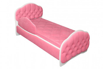 Кровать 160 Гармония 89 Розовый (мягкий бортик) в Горняке - gornyak.mebel54.com | фото