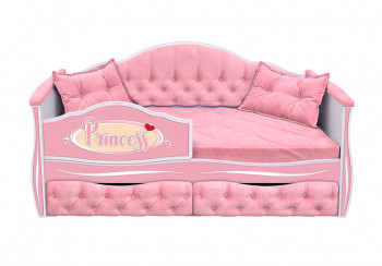 Кровать 160 серии Иллюзия 2 ящика 15 Бледно-розовый (подушки) в Горняке - gornyak.mebel54.com | фото
