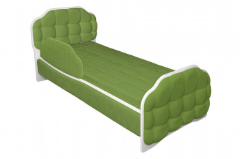 Кровать 170 Атлет 76 Зелёный (мягкий бортик) в Горняке - gornyak.mebel54.com | фото