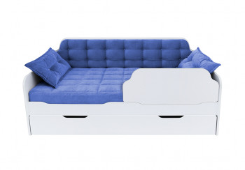 Кровать 170 серии Спорт Лайт 1 ящик 85 Синий (подушки) в Горняке - gornyak.mebel54.com | фото