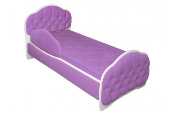Кровать 180 Гармония 67 Светло-фиолетовый (мягкий бортик) в Горняке - gornyak.mebel54.com | фото