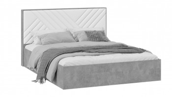 Кровать без ПМ «Хилтон» Тип 1 Ателье светлый/Белый в Горняке - gornyak.mebel54.com | фото