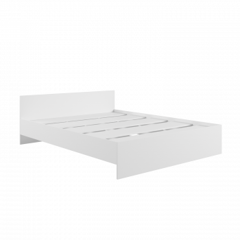 Кровать без ящ. М1400 Мадера Белый в Горняке - gornyak.mebel54.com | фото