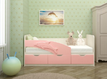 Кровать детская 1,8м Дельфин (Розовый металлик) в Горняке - gornyak.mebel54.com | фото
