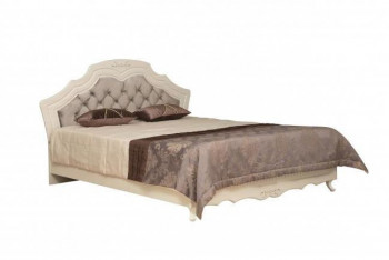 Кровать двойная "Кантри" (вудлайн кремовый/патина/ортопед/1820) в Горняке - gornyak.mebel54.com | фото