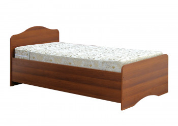 Кровать одинарная 900-1 без матраса (круглые спинки) Орех Таволато в Горняке - gornyak.mebel54.com | фото