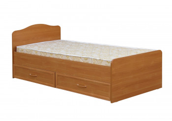 Кровать одинарная с ящиками 800-1 без матраса (круглые спинки) Вишня Оксфорд в Горняке - gornyak.mebel54.com | фото