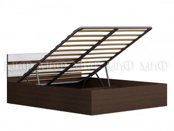 Кровать с подъемным механизмом Нэнси 1,6м (Венге/Белый глянец) в Горняке - gornyak.mebel54.com | фото