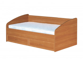 Кровать с ящиками с задней спинкой 900-1 без матраса Вишня Оксфорд в Горняке - gornyak.mebel54.com | фото