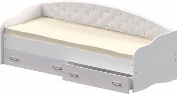 Кровать Софа-7 с мягкой спинкой (800х2000) Белый в Горняке - gornyak.mebel54.com | фото