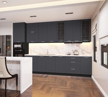 Кухонный гарнитур 1,8м Луксор высокие модули (Клен серый/корпус венге) в Горняке - gornyak.mebel54.com | фото