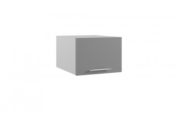 Лофт ГПГ 500 шкаф верхний горизонтальный глубокий (Штукатурка белая/корпус Серый) в Горняке - gornyak.mebel54.com | фото