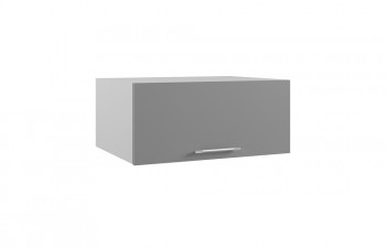 Лофт ГПГ 800 шкаф верхний горизонтальный глубокий (Штукатурка белая/корпус Серый) в Горняке - gornyak.mebel54.com | фото