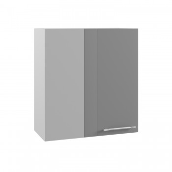 Лофт ПУ 650 шкаф верхний угловой (Штукатурка белая/корпус Серый) в Горняке - gornyak.mebel54.com | фото