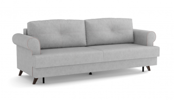 Оливер / диван - кровать 3-х местн. (еврокнижка) (велюр велутто серебряный 52 в Горняке - gornyak.mebel54.com | фото