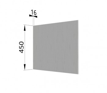 Панель торцевая (для шкафа горизонтального глубокого высотой 450 мм) ГВПГ Мелисса (Белый скин) в Горняке - gornyak.mebel54.com | фото