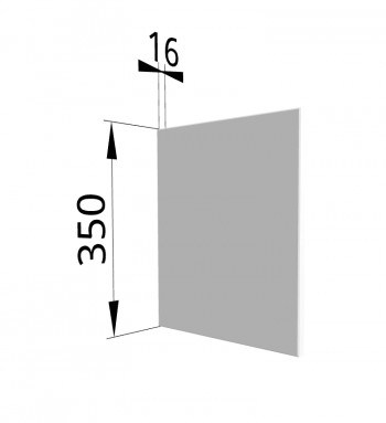 Панель торцевая (для шкафа горизонтального) ПГ Ройс (Белый софт) в Горняке - gornyak.mebel54.com | фото