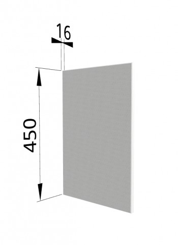 Панель торцевая (для шкафа горизонтального высокого) ВПГ Квадро (Белая кожа) в Горняке - gornyak.mebel54.com | фото