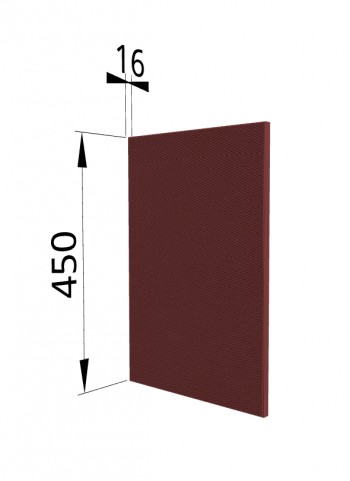 Панель торцевая (для шкафа горизонтального высокого) ВПГ Квадро (Красная кожа) в Горняке - gornyak.mebel54.com | фото