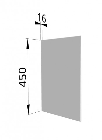 Панель торцевая (для шкафа горизонтального высокого) ВПГ Ройс (Белый софт) в Горняке - gornyak.mebel54.com | фото