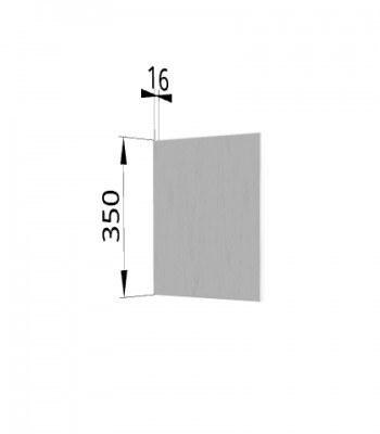 Панель торцевая (для шкафа горизонтального высотой 350 мм) ПГ Мелисса (Белый скин) в Горняке - gornyak.mebel54.com | фото