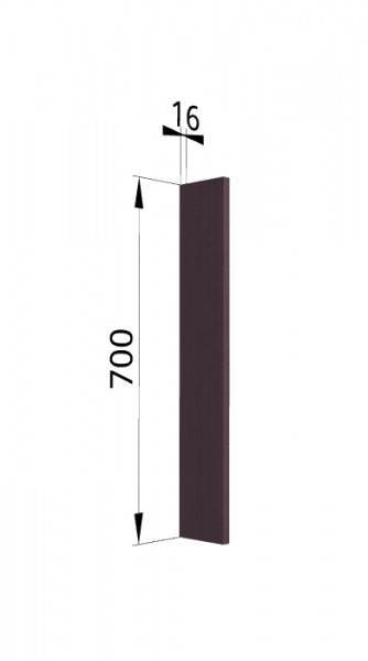 Панель торцевая (для шкафа торцевого верхнего) ПТ 400 Тито, Гарда (Пурпур) в Горняке - gornyak.mebel54.com | фото