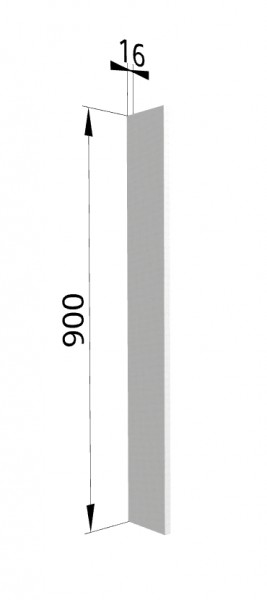 Панель торцевая (для шкафа торцевого верхнего высокого) ВПТ 400 Квадро (Белая кожа) в Горняке - gornyak.mebel54.com | фото