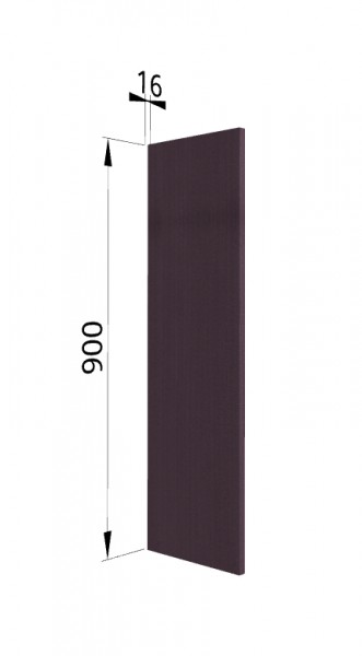Панель торцевая (для шкафа верхнего высокого) ВП Тито, Гарда (Пурпур) в Горняке - gornyak.mebel54.com | фото