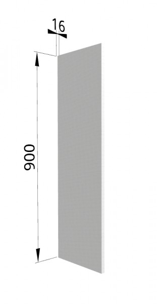 Панель торцевая (для шкафа верхнего высотой 900 мм) ВП Мелисса (Белый скин) в Горняке - gornyak.mebel54.com | фото