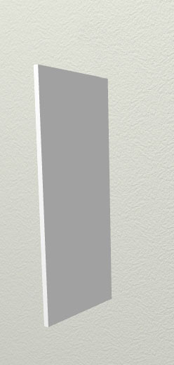 Панель торцевая П Капля (для шкафа верхнего) Белый в Горняке - gornyak.mebel54.com | фото