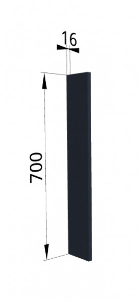 Панель торцевая ПТ 400 Квадро (для шкафа торцевого верхнего) Черника в Горняке - gornyak.mebel54.com | фото