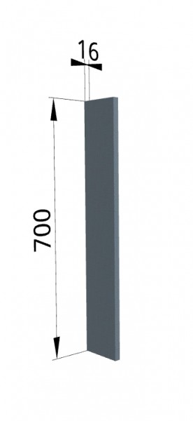 Панель торцевая ПТ 400 Квадро (для шкафа торцевого верхнего) Лунный свет в Горняке - gornyak.mebel54.com | фото