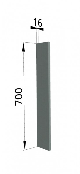 Панель торцевая ПТ 400 Квадро (для шкафа торцевого верхнего) Нарцисс в Горняке - gornyak.mebel54.com | фото