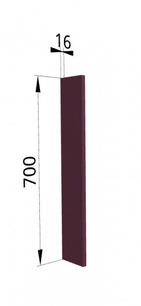Панель торцевая ПТ 400 Квадро (для шкафа торцевого верхнего) Виноград в Горняке - gornyak.mebel54.com | фото